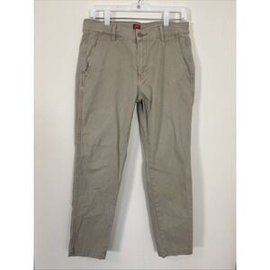 Levis XX Chino Standard Taper Stretch Pants Khaki 31x30 Mens Mid-Rise Flat Front